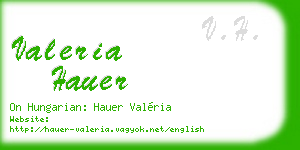 valeria hauer business card